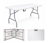 TERRE JARDIN Table de Jardin Pliante 180 x 74 x 74 cm - 8 Personnes