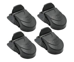 Terre Jardin Tapette à Souris Lot de 4 - Piège mécanique Plastique Noir | Lot de 4 tapettes à souris en plastique noir, mâchoires à fermeture instantanée, piège hygiénique et non toxique