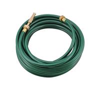 TERRE JARDIN Tuyau d'arrosage 20 m serti en Laiton - Vert, Ø 1,5 cm | Tuyau d'arrosage 20 m serti en laiton - Raccords antirouille et traitement anti-UV - Résistant au gel - Vert