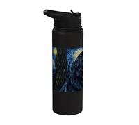Terre-Neuve Chien Van Gogh Nuit étoilée Stainless Steel Insulated Water Bottle