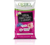 Terreau Fleurs ORBIO, 40 L, Favorise Floraison, Substrat Enrichi