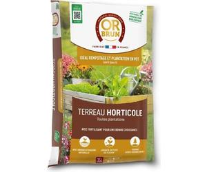 Terreau Horticole Or Brun, 35 L, OBRTHOR35N, Terreau de plantation