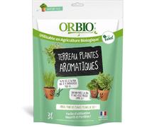 Terreau ORBIO 3 L pour plantes aromatiques, drainage optimisé
