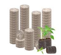 Terreau pour d'intérieur - Lot de 100 terreaux bio de tourbe de 30 mm - Pour légumes, arbres, cactus, orchidées, , monstera et agrumes en extérieur