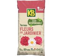 Terreau pour Fleurs du Jardinier UAB, 40L, 100% Naturel, Fabriqué en France, Sac Recyclé