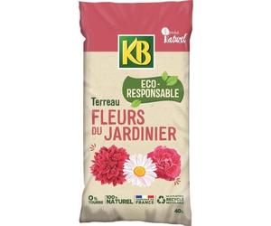 Terreau pour Fleurs du Jardinier UAB, 40L, 100% Naturel, Fabriqué en France, Sac Recyclé