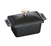 Terrine avec couvercle de marmite 15 x 11 cm noir Staub