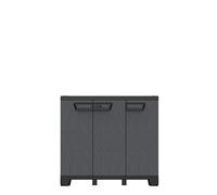 Terry - Ardesia 102B, Armoirette à 3 Portes, Séparateur Vertical, 1 Étagère Interne Réglable, Effet Pierre, pour Extérieur et Intérieur Couvert, 102x39x93,5 cm