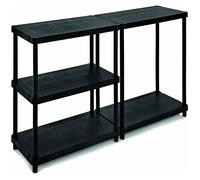 TERRY Étagère modulaire 5 niveaux 40×80×173,8 cm - Noir, polypropylène, intérieur/extérieur, cert. TÜV Rheinland GS