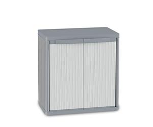 Terry - Jumbo 900 Wave, Armoire Basse d'Intérieur et d'Extérieur à 2 Portes, 3 Étagères Intérieures Réglables