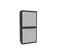 Terry - Jumbo Cab 2900 Qblack, Armoire à 2 portes, 3 Étagères Intérieures Réglables, pour Intérieur et Extérieur Couvert, 89,7x53,7x180 cm