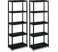 Terry - Scaffale 3060 S-5, Étagère Modulaire, Meuble de Rangement, pour Intérieur et Extérieur, 60x30x174 cm (Lot de 2)