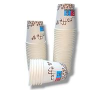 Terryshop74 Lot de 100 gobelets en papier biodégradables de 90 ml plus grands que le traditionnel pour café long