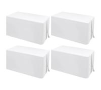 Teruntrue Lot de 4 nappes rectangulaires pliantes pour tables de 1,8 m, housses de table rectangulaires pour salon d'artisanat, exposition, fêtes, événements (183 x 76,2 cm)