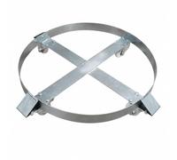Teruyol Chariot à Fût Portable Chariot Tambour Diable Roulant Anneau Acier Support Croisé Maintien Fût Bidon Grande roulettes Robustes Rotation Fluide Adapté aux Usines Entrepôts Ateliers