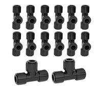 Tés Pour Système D'arrosage - Kit De Raccord Goutte À Goutte 1/4", Lot De 16 Connecteurs, Ensemble De Jonction À Double Joint | Configuration Du Réseau D'irrigation Des, Système D'égouttement