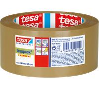tesa Ruban adhésif d'emballage 4124 PVC 50 mm x 66 m chamois pack