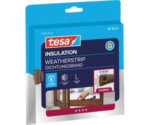 TESA 05395 BR - Calfeutrage Caoutchouc Profil P, 10 m, marron