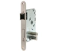 TESA 20104PRHN Serrure à encastrer pour portes bois, axe 40 mm, finition nickelée, têtière carrée, pêne réversible