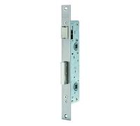 TESA 2210 Serrure à encastrer pour profilés métalliques, axe 20 mm, finition gris inox, pêne réversible