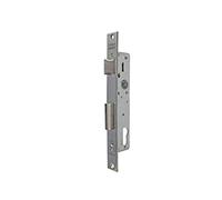 TESA 2210 Serrure à encastrer pour profilés métalliques, axe 25 mm, finition noir nickelé mat, pêne réversible