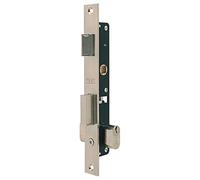 TESA 2220 Serrure à encastrer pour profilés métalliques, axe 5 mm, finition noir nickelé mat, pêne réversible