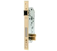 Tesa Serrure à encastrer 2030-hl/60 axe 60 mm finition laiton têtière ronde pêne réversible