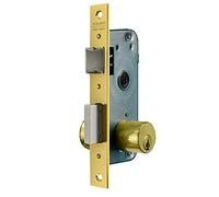 TESA 3012300 Serrure à encastrer pour portes bois, axe 40 mm, finition bronze/laiton, têtière carrée