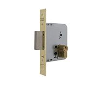 TESA 3012337 Serrure à encastrer pour portes bois, axe 40 mm, finition bronze/laiton, têtière carrée