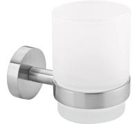 tesa 40312-00000-00 MOON Gobelet porte-brosse à dents colle argent, blanc (satiné)