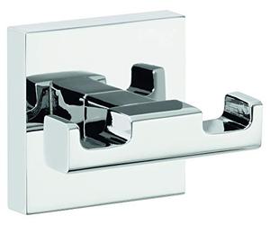 Tesa 40407 Deluxxe anneau porte-serviettes, adhésif, métal chromé finition brillante, design délicat, garanti inoxydable, 156mm x 185mm x 45mm Accessoire de salle de bain, angulaire