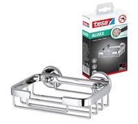 Aluxx Porte-savon 4,6x13,5x9,5cm, Aluminium, Chrome, pose facile sans perçage (40208-00000-00)