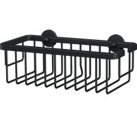 tesa Panier de salle de bain Moon - Rangement profond, adhésif sans perçage - Noir mat 92×250×125 mm