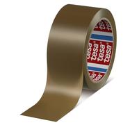 tesa 4120 Ruban adhésif colis PVC - 66 m x 50 mm - marron - 1 rouleau | Ruban d'emballage polyvalent pour colis de poids moyen - Ruban adhésif à déroulement silencieux