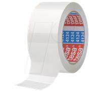 tesa Pack Ruban adhésif 4124 PVC 50 mm x 66 m Blanc