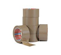 Tesa 4280 rubans pour fermer cartons, PP support, caoutchouc synthétique masse autocollant, 43µm, 66 m x 50 mm, Havane, boîtes de 36 pièces