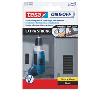 tesa Bande auto-agrippante On & Off 55228-00-01 à coller extra-fort 100 x 50 mm noir 2 pièces