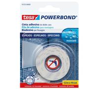 Tesa 55732-00002-02 Powerbond Ruban adhésif double face fort spécial miroir 1,5 m x 19 mm