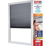 tesa 55804-00000-00 Moustiquaire plissée pour fenêtre de toit Insect Stop, aluminium blanc, 0,68-1,02 x 1,16-1,64 m