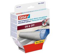 Tesa 561870000011 Fixer sols Double-face Spécial auto-agrippant, Blanc, 10 m x 50 mm