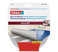 tesa 56188-00000-01 Ruban adhésif autoagrippant (Import Allemagne), blanc | Ruban auto-agrippant autocollant pour la pose de moquettes - Antidérapant - Adapté aux pièces humides et au chauffage au sol