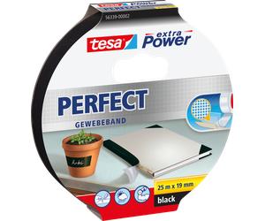 TESA 56339 SW - Bande de tissu TESA extra Power, 19 mm, noir