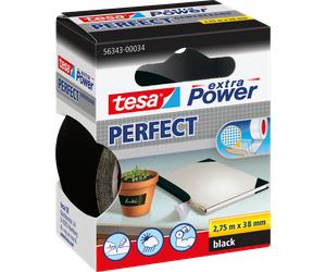 TESA 56343 SW - Bande de tissu TESA extra Power, 38 mm, noir