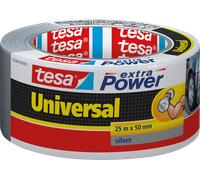 Ruban adhésif toilé extra Power Universal 25 m x 50 mm argent TESA