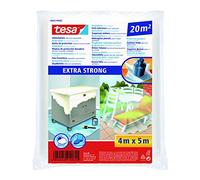 Tesa 56652-00002-01 Bâche de protection extra forte 20m² 4 m x 5000 mm | Film de protection résistant à la déchirure, destiné à protéger de grandes surfaces lors de travaux de peinture & rénovation