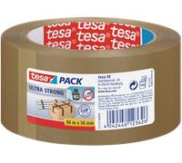 tesa Ruban adhésif d'emballage tesapack Ultra Strong marron 50 mm x 66 m Pack