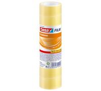 Tesa 57206-00001-00 Ruban adhésif Blanc 10 m x 19 mm | 8 rouleaux de bande adhésive polyvalente - pour la maison, l'école et le bureau - Adhérent et durable