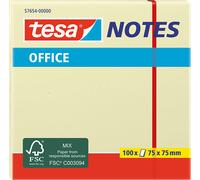 tesa Note adhésive Office Notes 57654-00000 75 x 75 mm Repositionnable Jaune 100 feuilles