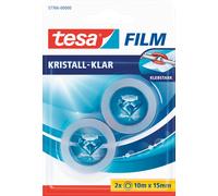 TESA 57766 - tesafilm® cristallin, 10 m x 15 mm, 2 rouleaux
