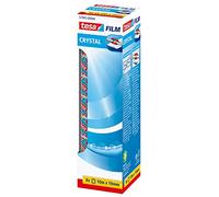 Tesa 57945 - Lot de 8 Rouleaux de Ruban Adhésif Crystal - Transparent - 10 m : 19 mm